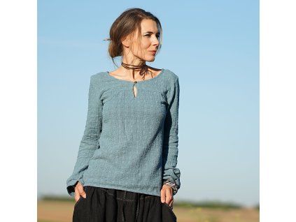 Mušelínka Blue denim III (Le Mi)