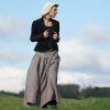Boho maxi sukně hnědá s proužky V (Le Mi)